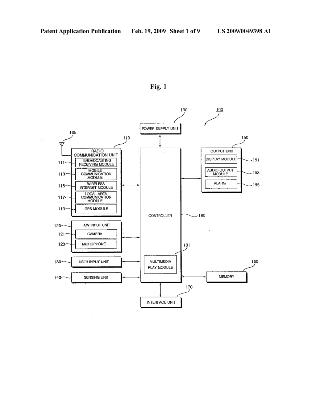 MOBILE TERMINAL AND METHOD OF CONTROLLING OPERATION OF THE SAME - diagram, schematic, and image 02