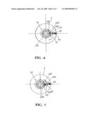 POSITIONING PEG STRUCTURE OF A SINGLE-PULL REEL diagram and image