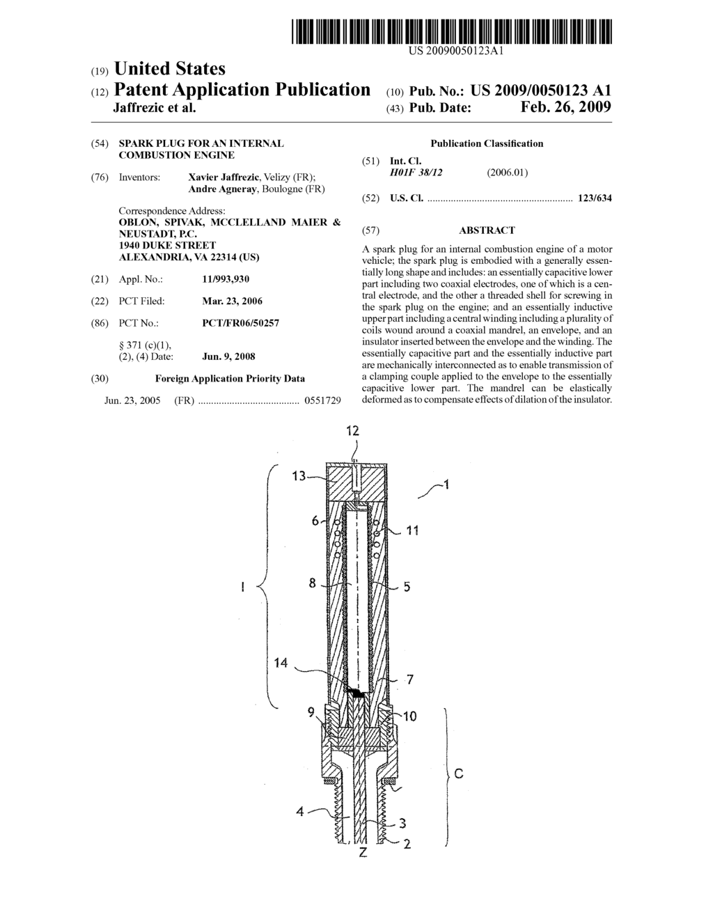 SPARK PLUG FOR AN INTERNAL COMBUSTION ENGINE - diagram, schematic, and image 01