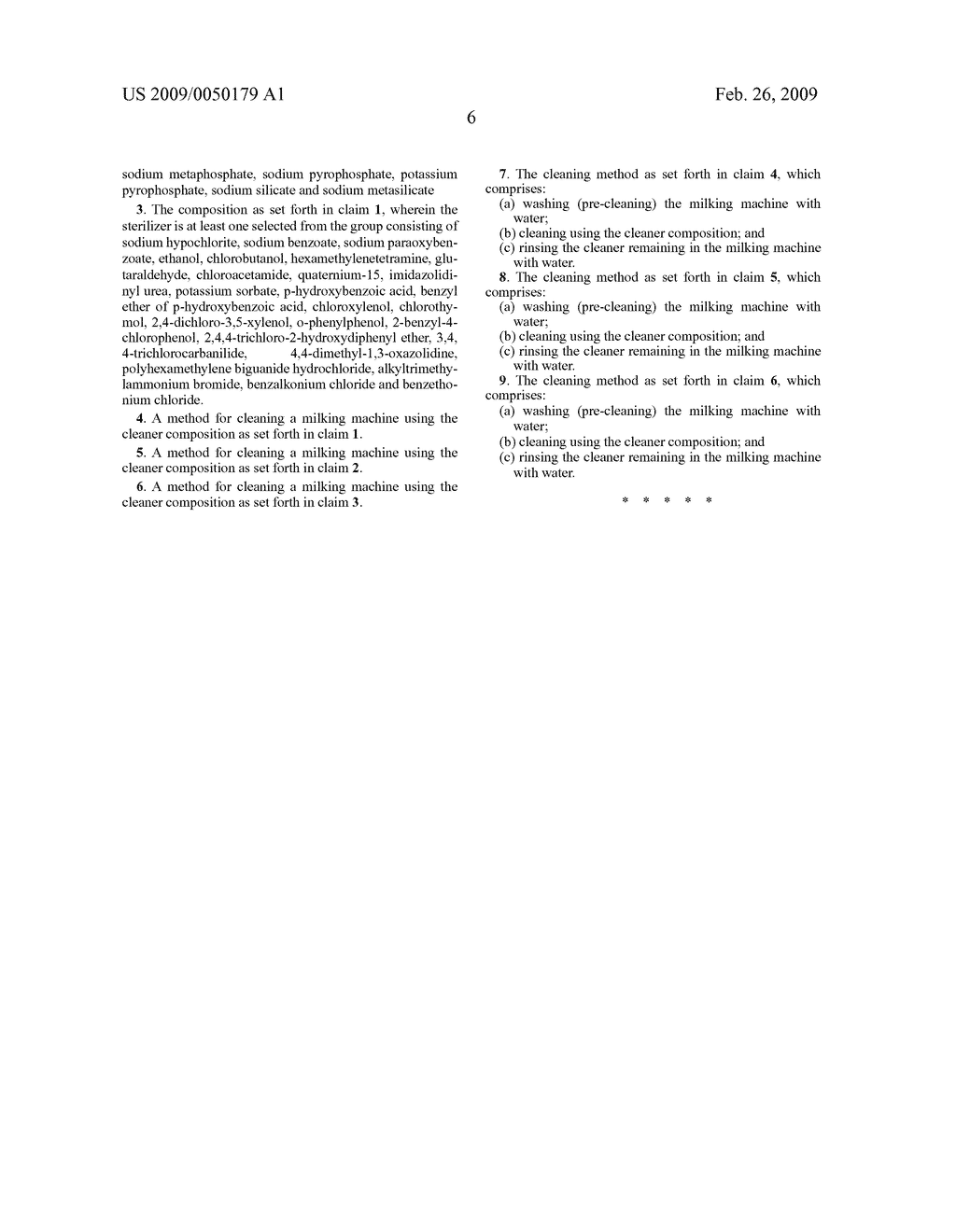 Cleaner composition consisting of alkalic agent, sodium polyacrylate and sterilizer and cleaning method using the same - diagram, schematic, and image 07