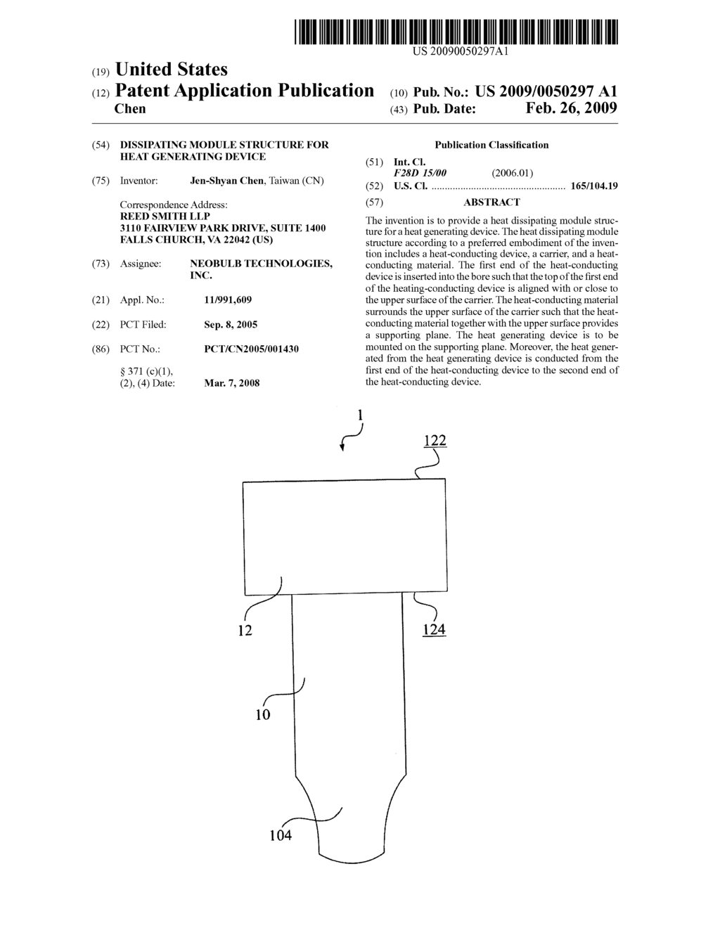 Dissipating Module Structure for Heat Generating Device - diagram, schematic, and image 01