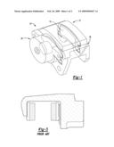 BRAKE CALIPER HAVING CHAMFERED CORNERS diagram and image