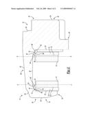 BRAKE CALIPER HAVING CHAMFERED CORNERS diagram and image