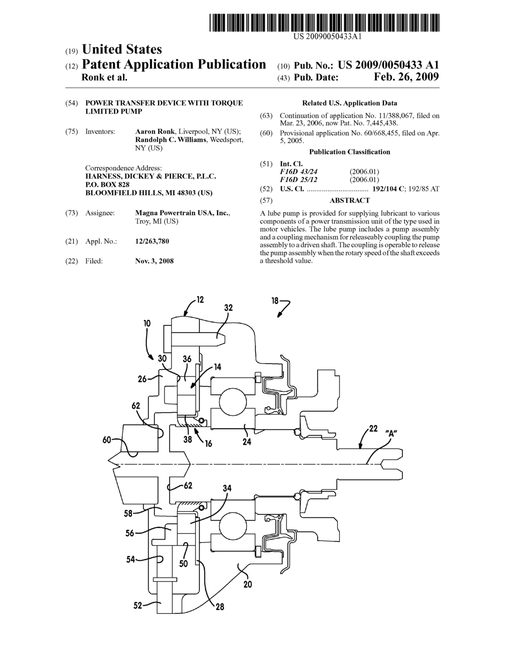 POWER TRANSFER DEVICE WITH TORQUE LIMITED PUMP - diagram, schematic, and image 01