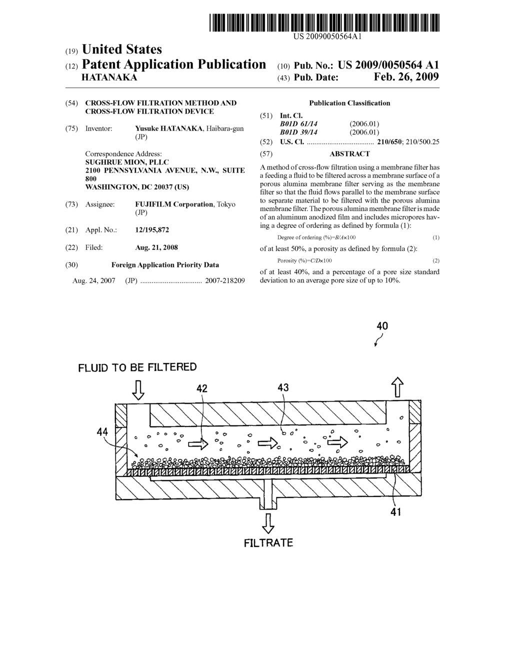 CROSS-FLOW FILTRATION METHOD AND CROSS-FLOW FILTRATION DEVICE - diagram, schematic, and image 01