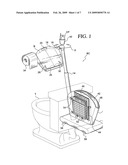 Collapsible bathroom caddy diagram and image