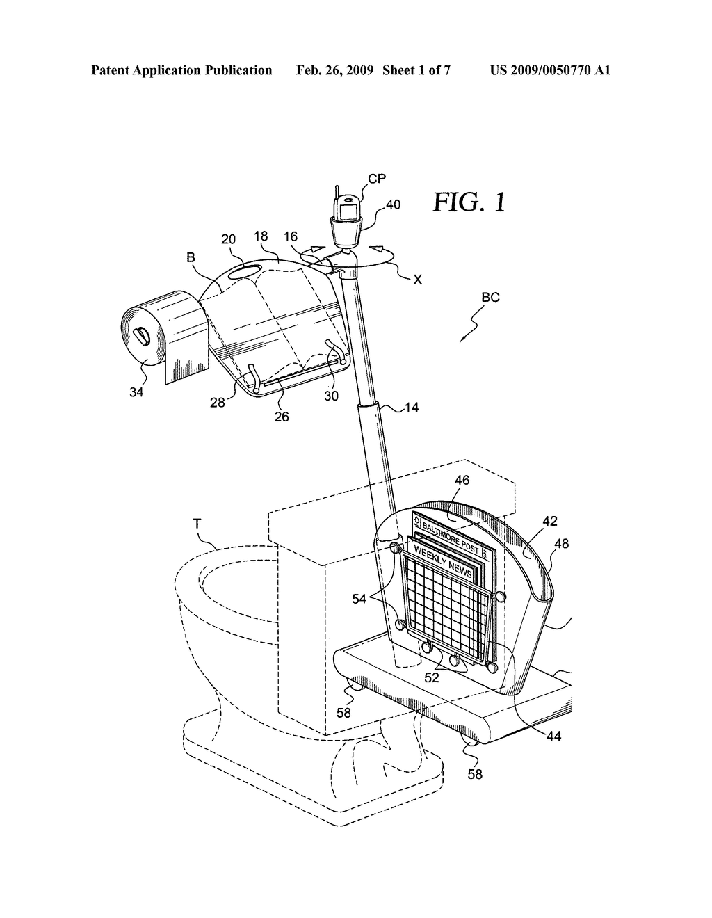 Collapsible bathroom caddy - diagram, schematic, and image 02