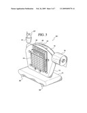 Collapsible bathroom caddy diagram and image