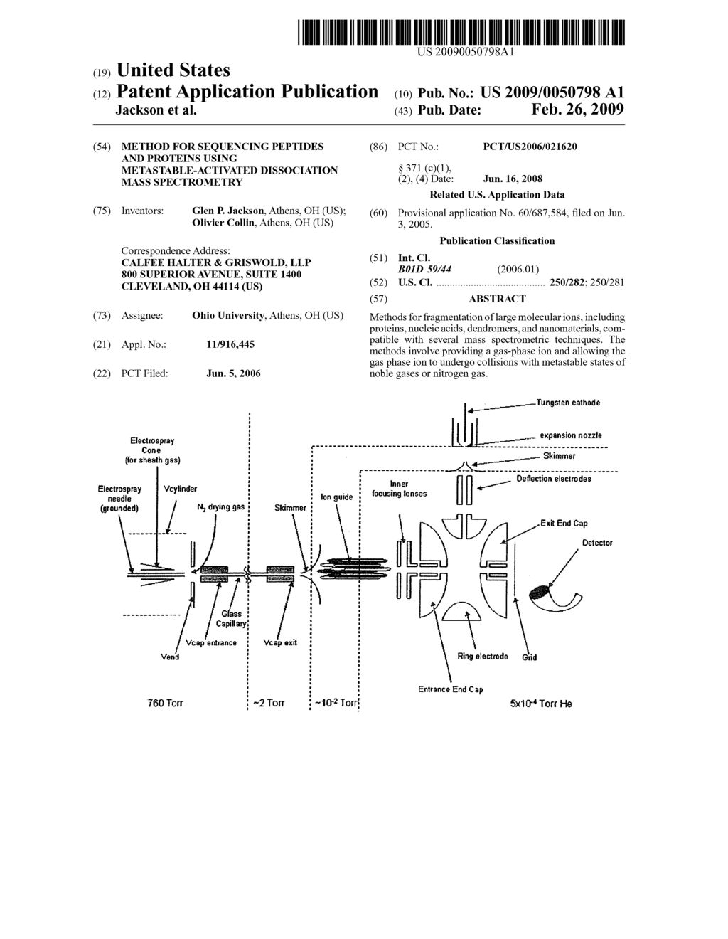 Method for Sequencing Peptides and Proteins Using Metastable-Activated Dissociation Mass Spectrometry - diagram, schematic, and image 01