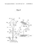 Electron beam apparatus and method of manufacturing semiconductor device using the apparatus diagram and image