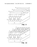 FEATURE FORMED BENEATH AN EXISTING MATERIAL DURING FABRICATION OF A SEMICONDUCTOR DEVICE AND ELECTRONIC SYSTEMS COMPRISING THE SEMICONDUCTOR DEVICE diagram and image