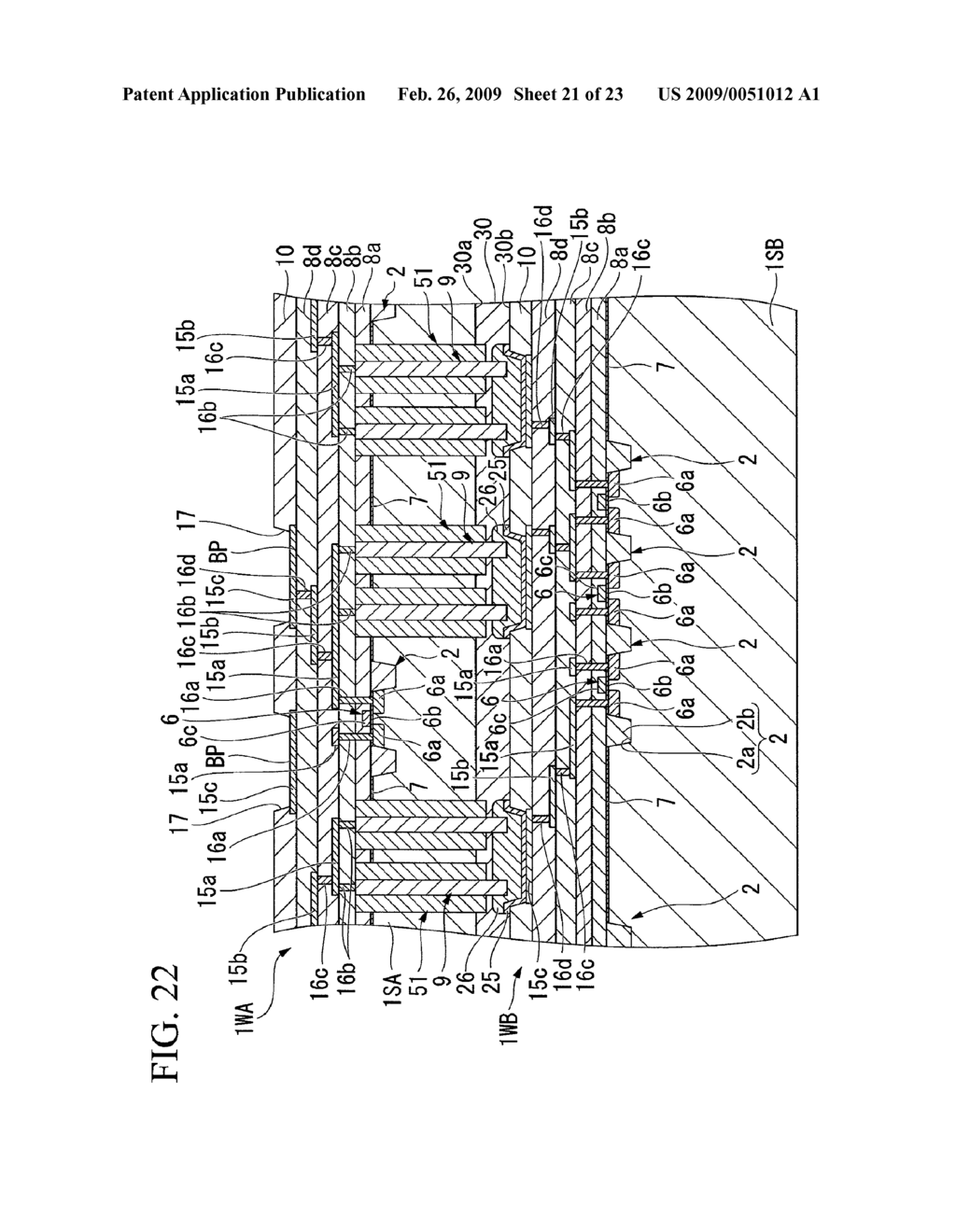 Through-hole interconnection structure for semiconductor wafer - diagram, schematic, and image 22