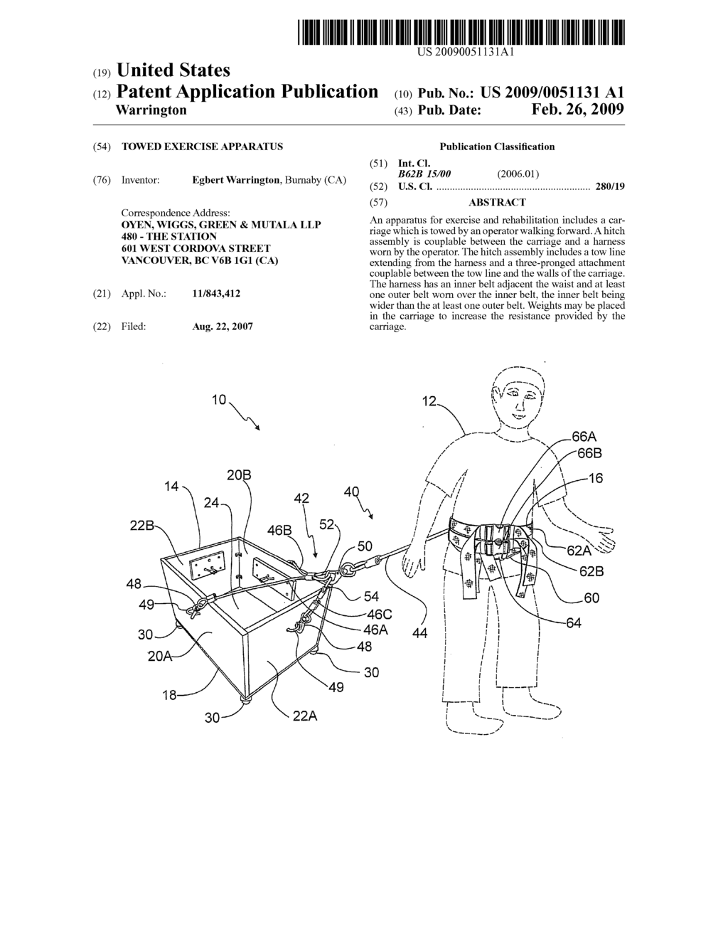 TOWED EXERCISE APPARATUS - diagram, schematic, and image 01