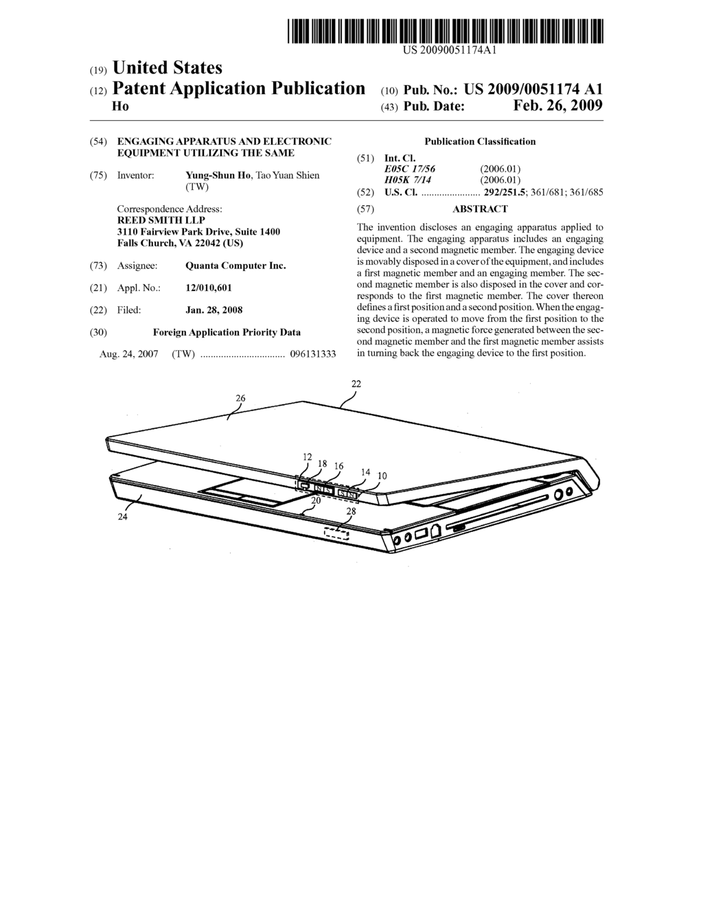 Engaging apparatus and electronic equipment utilizing the same - diagram, schematic, and image 01