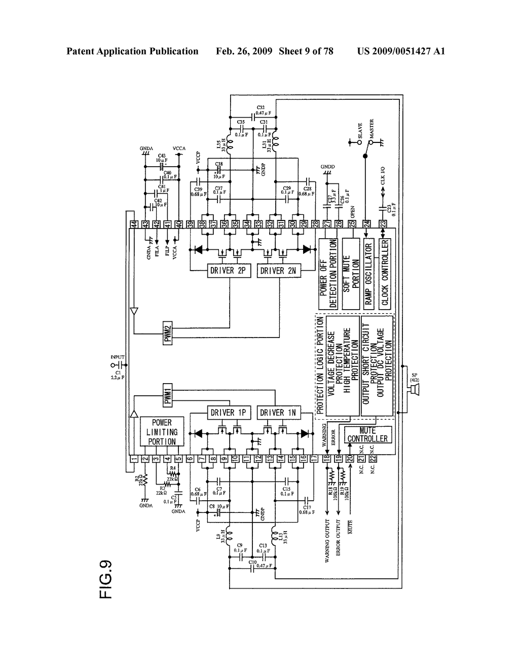 OUTPUT LIMITING CIRCUIT, CLASS D POWER AMPLIFIER AND AUDIO EQUIPMENT - diagram, schematic, and image 10