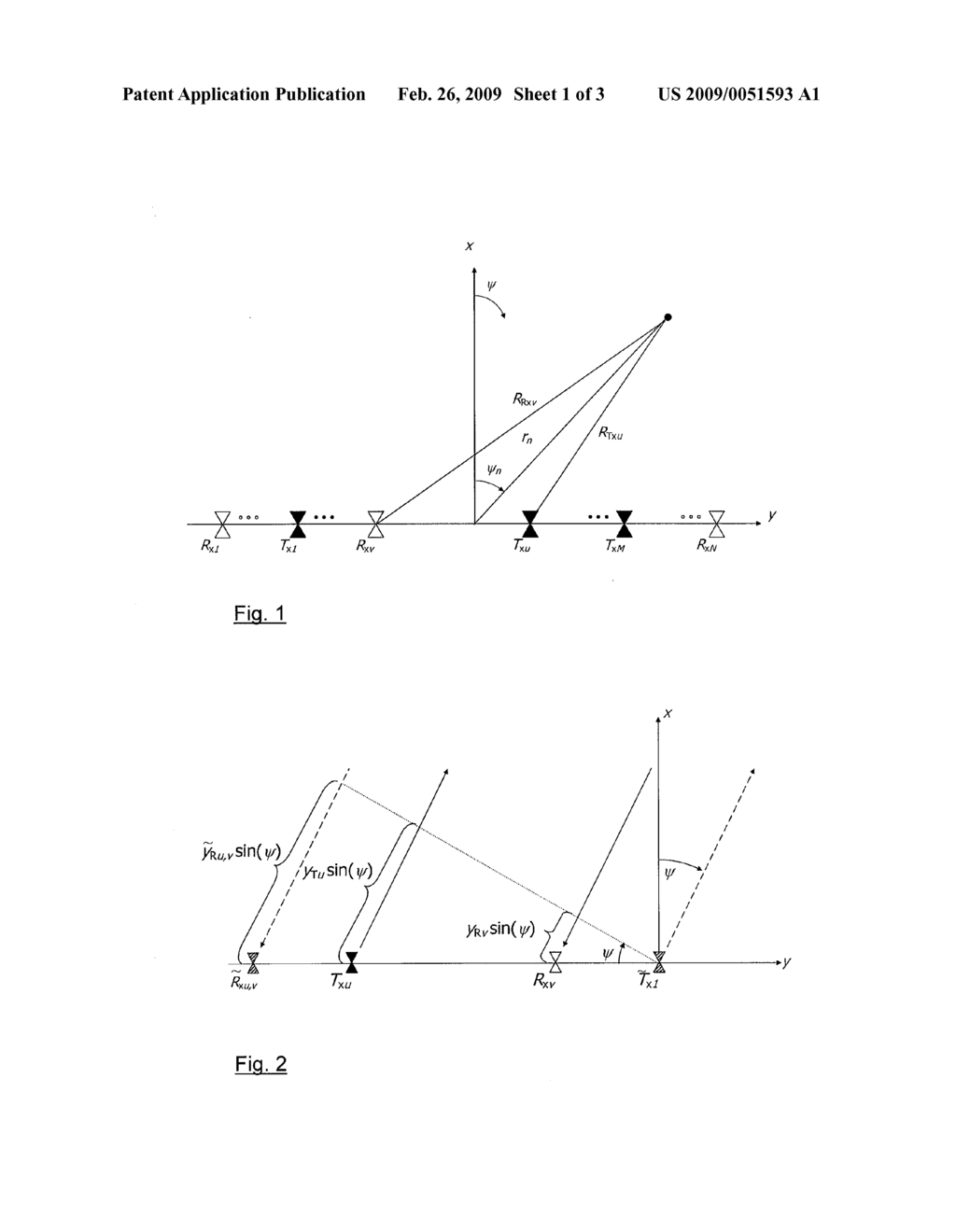 METHOD FOR THE OPERATION OF AN ANTENNA GROUP HAVING A PLURALITY OF TRANSMITTERS AND A PLURALITY OF RECEIVERS AND ASSOCIATED APPARATUS - diagram, schematic, and image 02