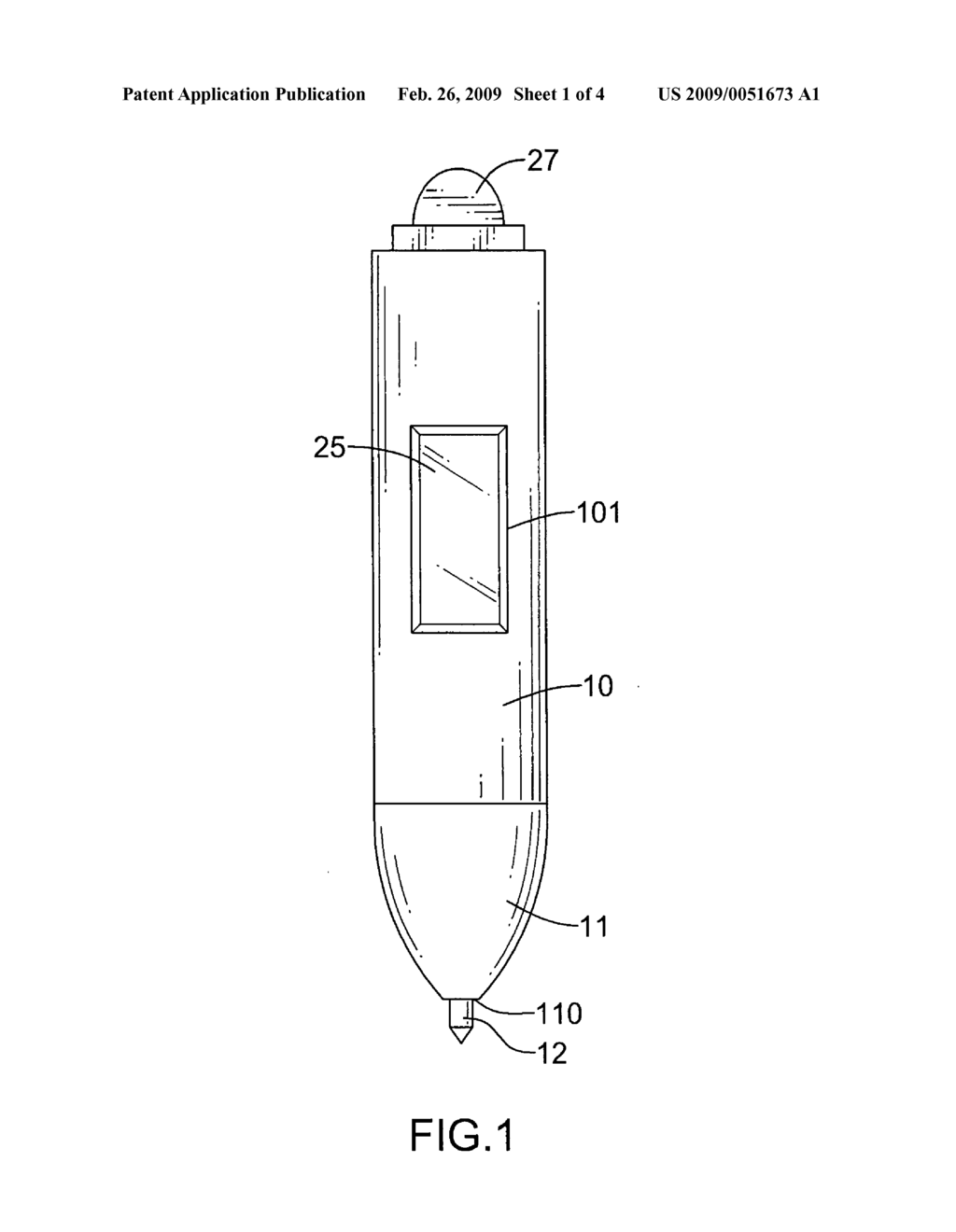 Wireless digital data storage device mounted in a pen shaped housing - diagram, schematic, and image 02