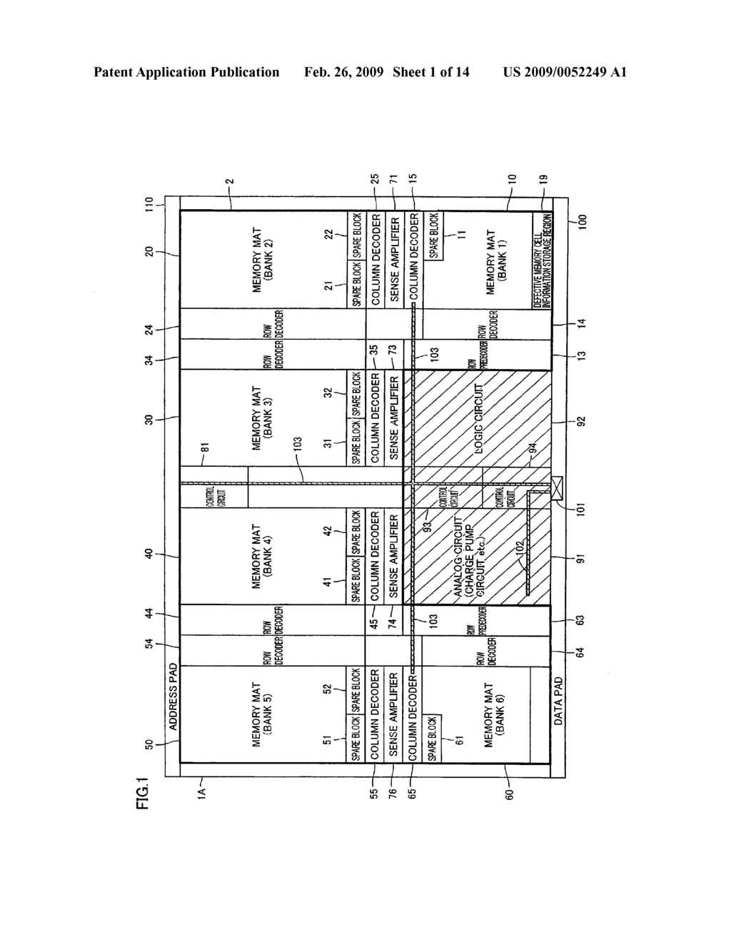 SEMICONDUCTOR MEMORY DEVICE HAVING MEMORY BLOCK CONFIGURATION - diagram, schematic, and image 02