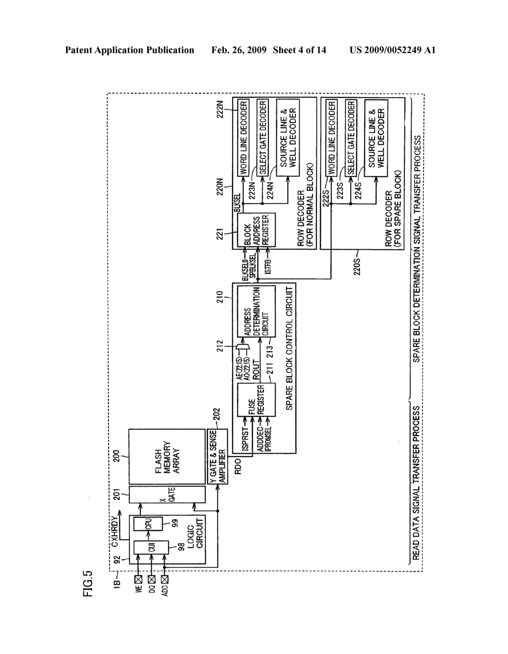 SEMICONDUCTOR MEMORY DEVICE HAVING MEMORY BLOCK CONFIGURATION - diagram, schematic, and image 05