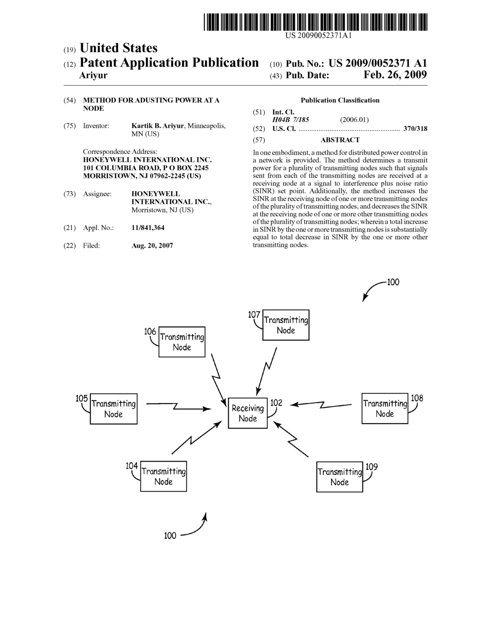 METHOD FOR ADUSTING POWER AT A NODE - diagram, schematic, and image 01