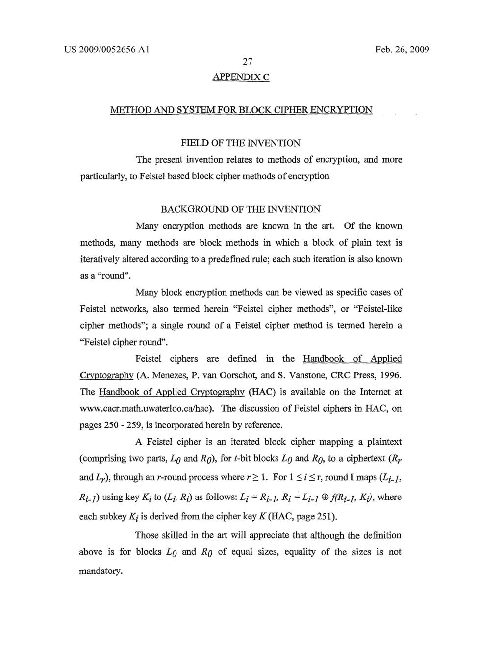 Method and System for Block Cipher Encryption - diagram, schematic, and image 49