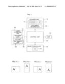 Image forming apparatus having writing space mode diagram and image