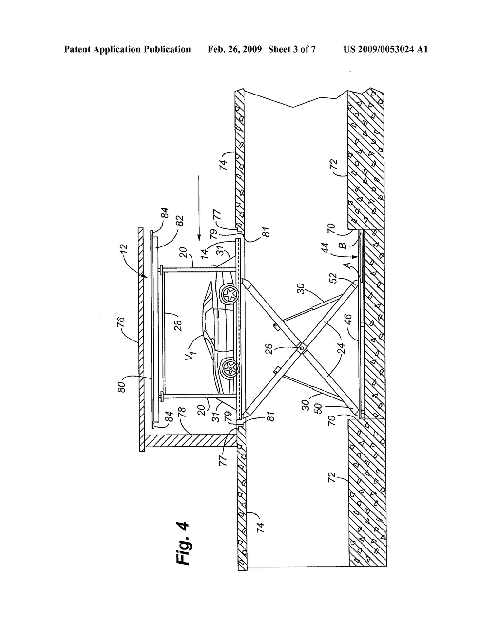 VEHICLE LIFT DEVICE INCLUDING SCISSOR LIFT AND TELESCOPIC UPPER PLATFORM - diagram, schematic, and image 04