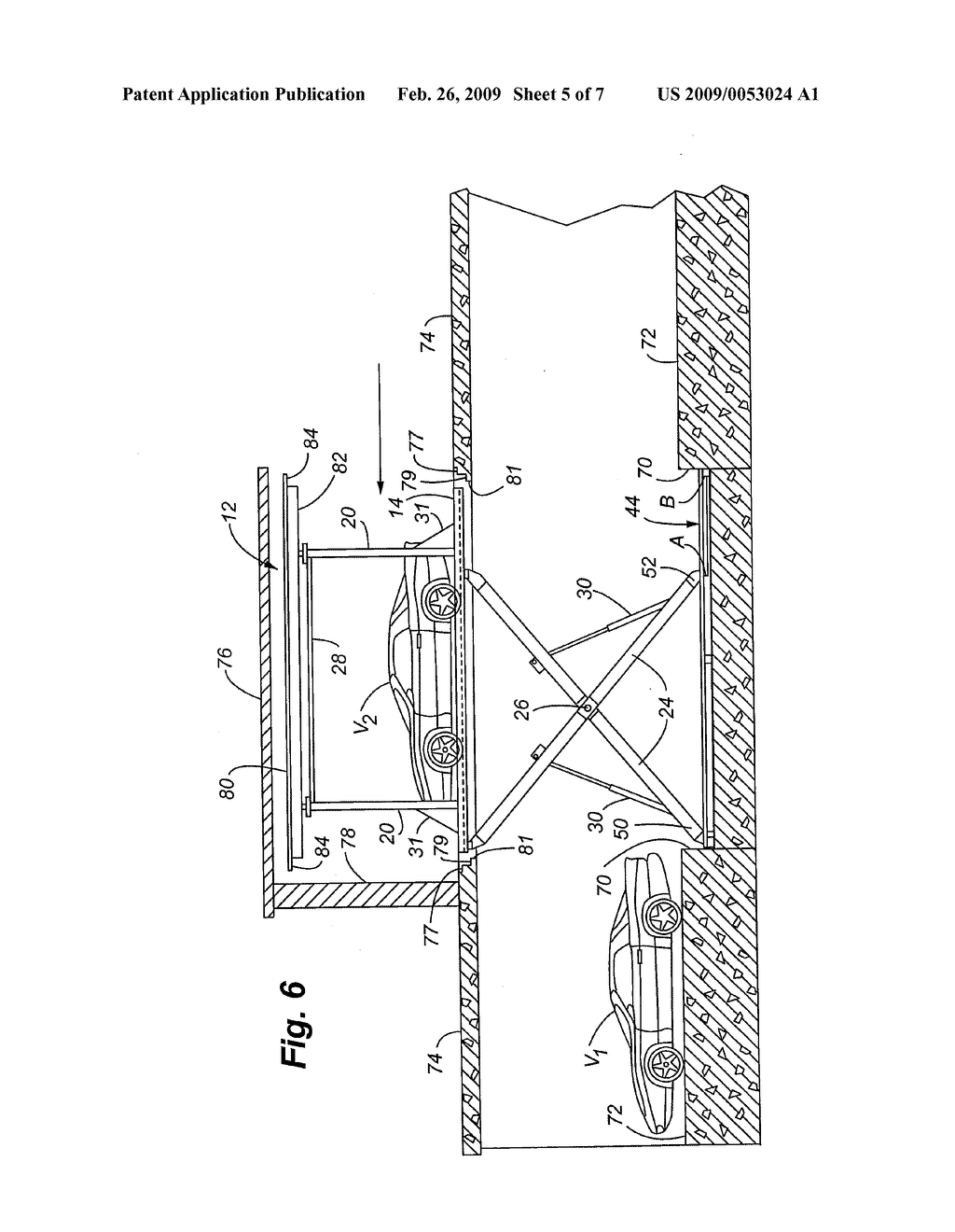 VEHICLE LIFT DEVICE INCLUDING SCISSOR LIFT AND TELESCOPIC UPPER PLATFORM - diagram, schematic, and image 06