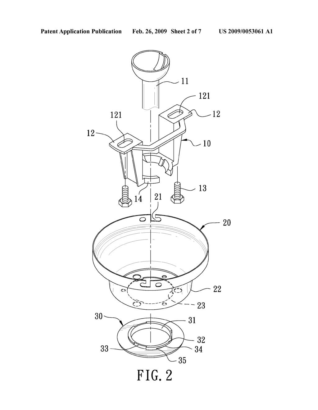 BELL-SHAPED ORNAMENTAL COVER OF A CEILING FAN - diagram, schematic, and image 03