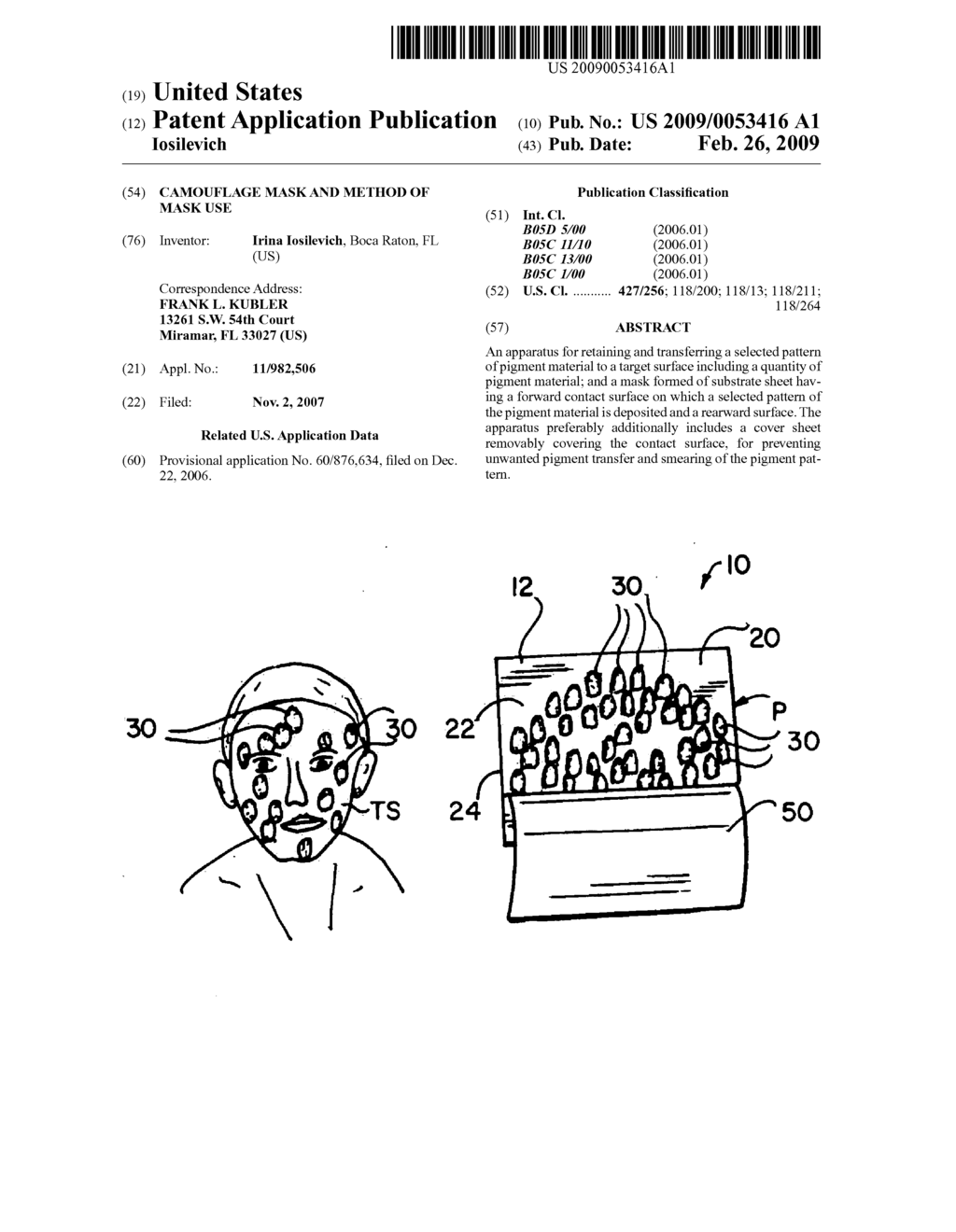 Camouflage mask and method of mask use - diagram, schematic, and image 01