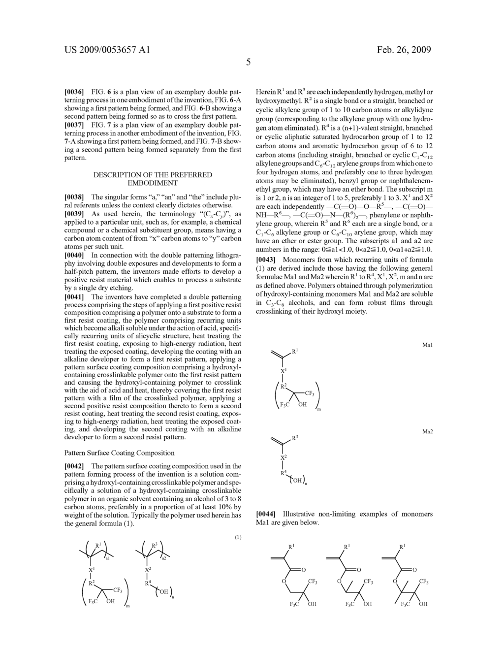 PATTERNING PROCESS AND PATTERN SURFACE COATING COMPOSITION - diagram, schematic, and image 13