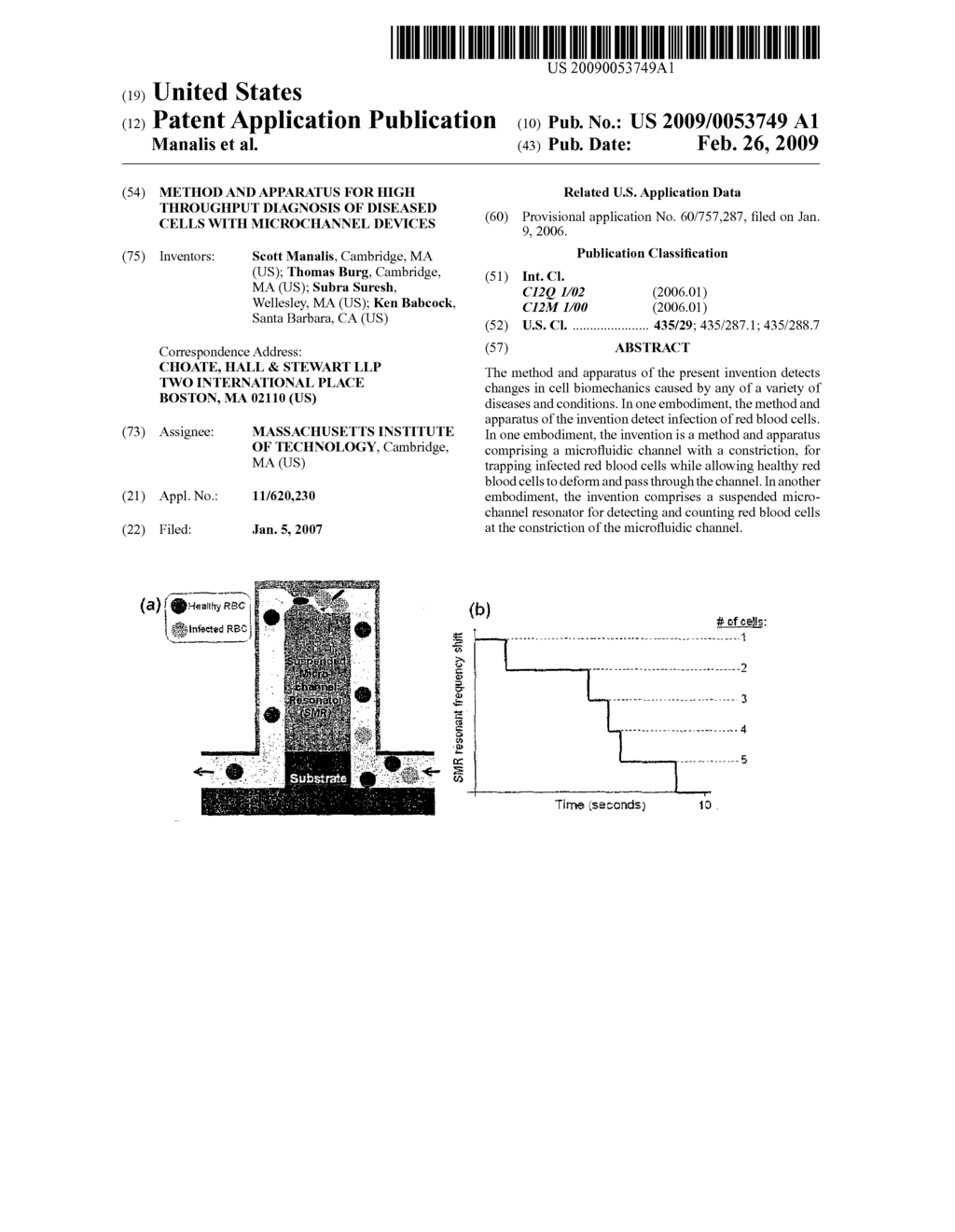 Method and Apparatus for High Throughput Diagnosis of Diseased Cells With Microchannel Devices - diagram, schematic, and image 01