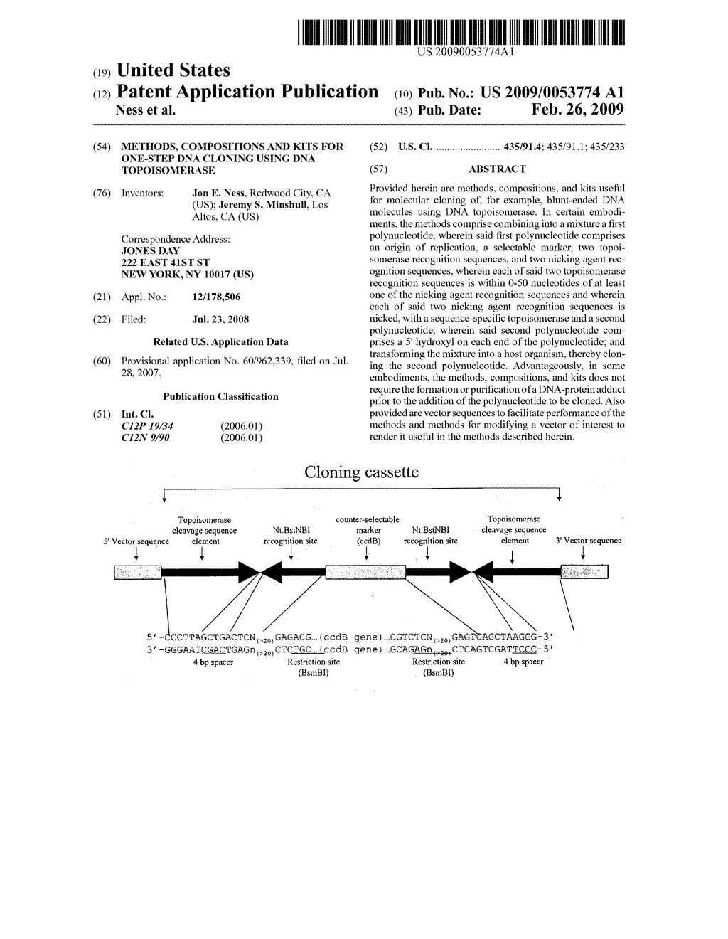 METHODS, COMPOSITIONS AND KITS FOR ONE-STEP DNA CLONING USING DNA TOPOISOMERASE - diagram, schematic, and image 01