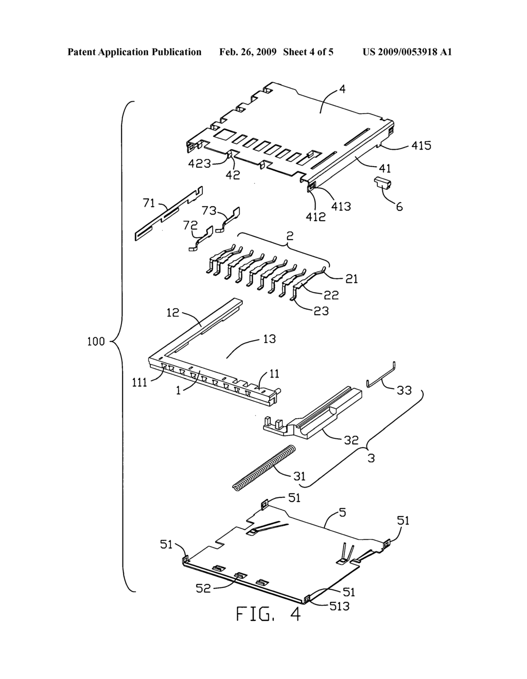 Electrical card connector having an insulative housing integrally molded with a shell - diagram, schematic, and image 05