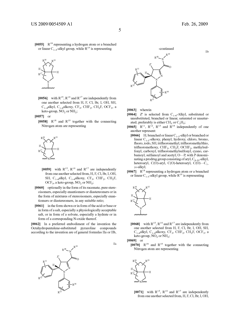 Octahydropentalene-Substituted Pyrazoline Derivatives, Their Prepartion and Use as Medicaments - diagram, schematic, and image 06
