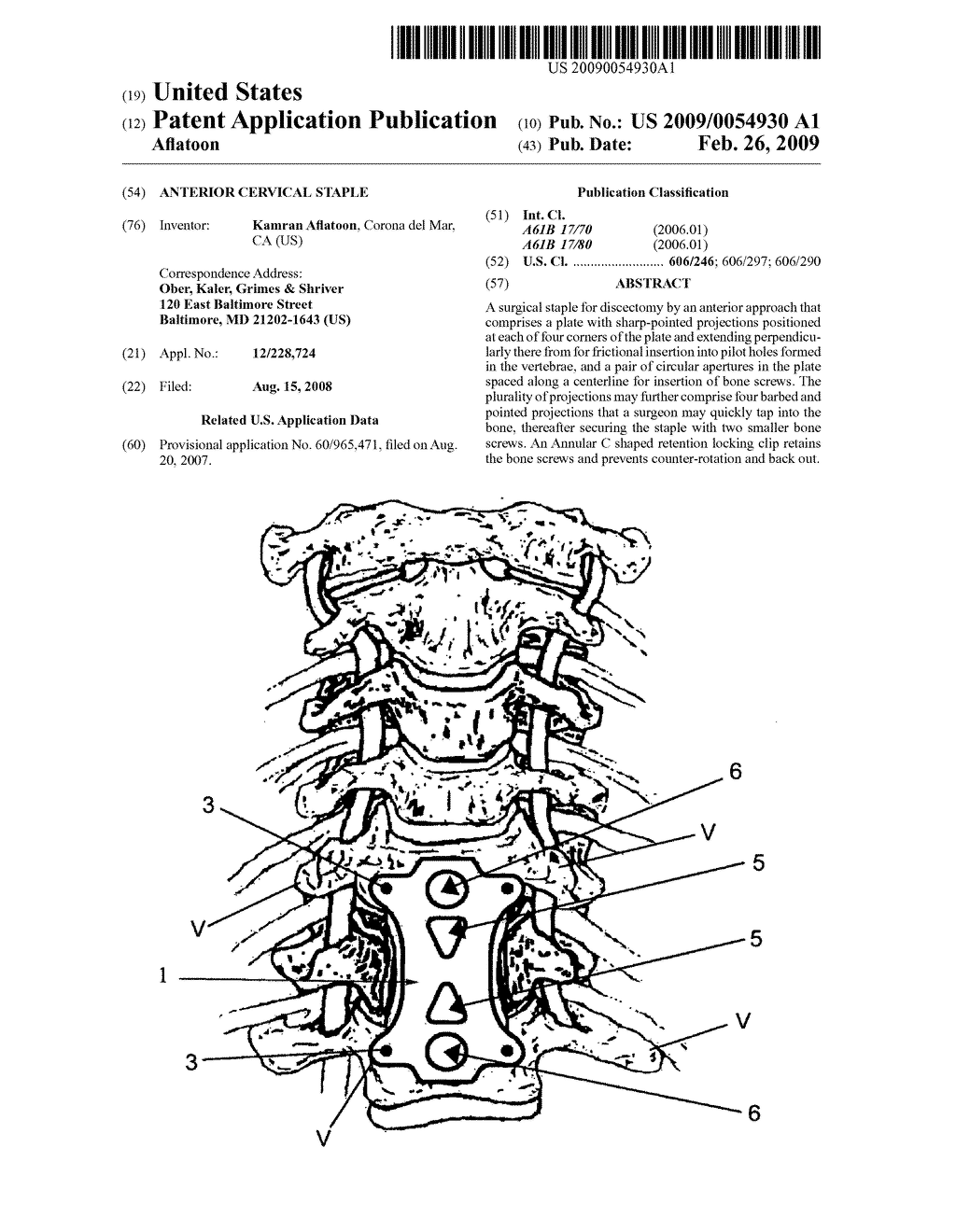 Anterior cervical staple - diagram, schematic, and image 01