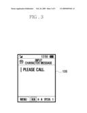 MOBILE TERMINAL AND METHOD OF INPUTTING MESSAGE THERETO diagram and image