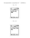 MOBILE TERMINAL AND METHOD OF INPUTTING MESSAGE THERETO diagram and image