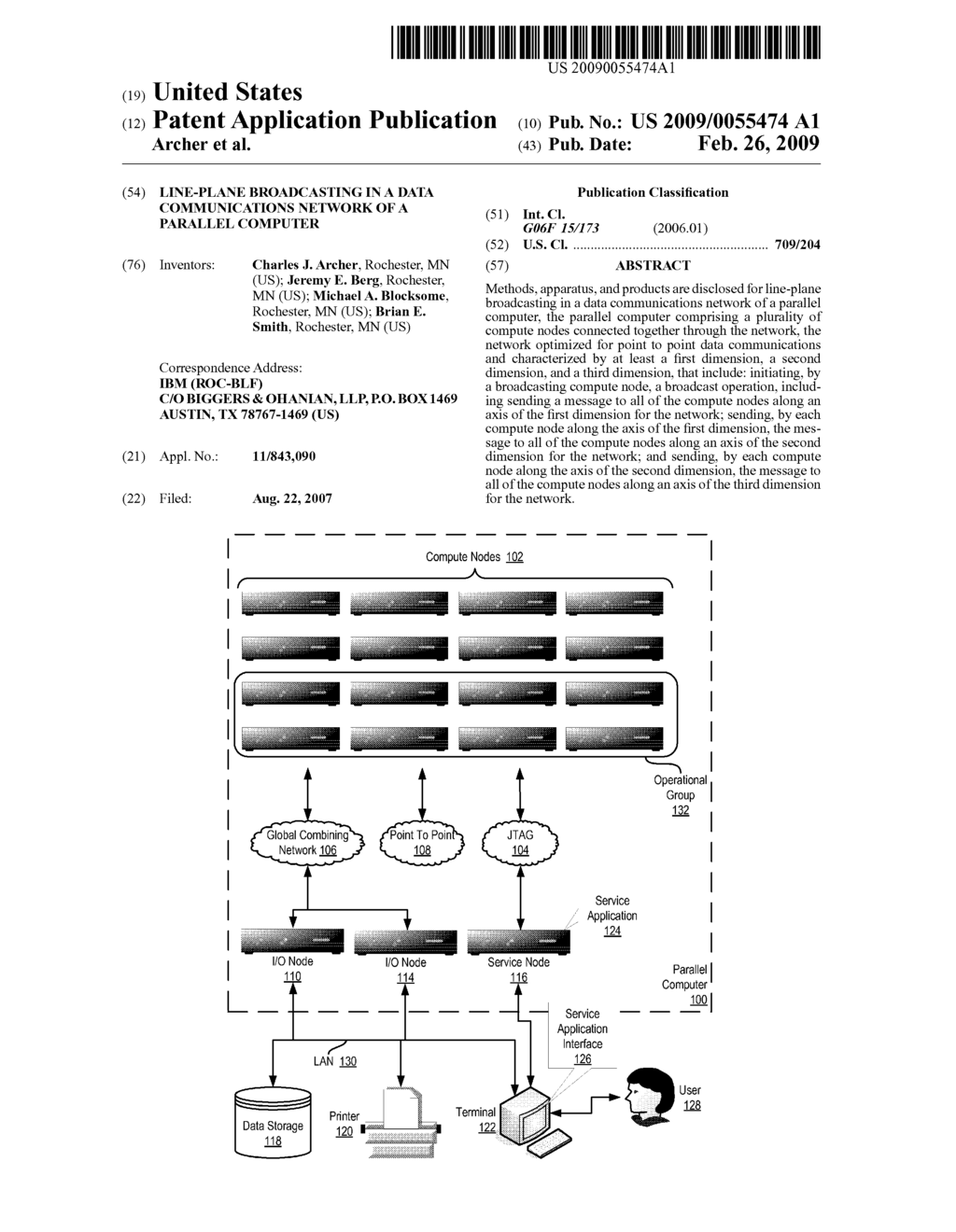 Line-Plane Broadcasting in a Data Communications Network of a Parallel Computer - diagram, schematic, and image 01