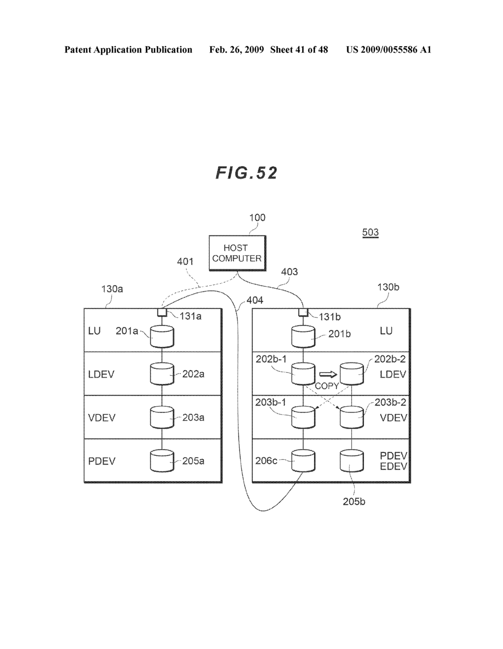 COMPUTER SYSTEM HAVING AN EXPANSION DEVICE FOR VIRTUALIZING A MIGRATION SOURCE LOGICAL UNIT - diagram, schematic, and image 42