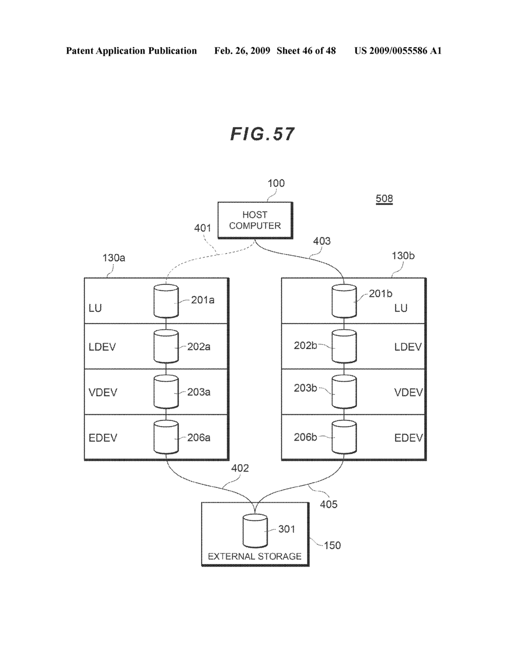 COMPUTER SYSTEM HAVING AN EXPANSION DEVICE FOR VIRTUALIZING A MIGRATION SOURCE LOGICAL UNIT - diagram, schematic, and image 47