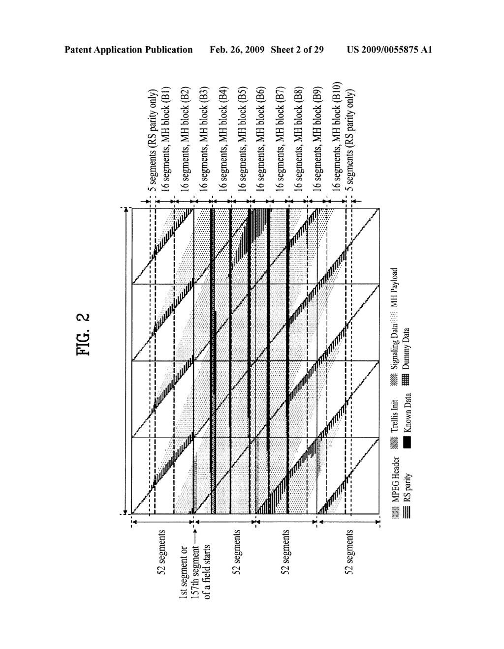 DIGITAL BROADCASTING SYSTEM AND METHOD OF PROCESSING DATA IN THE DIGITAL BROADCASTING SYSTEM - diagram, schematic, and image 03