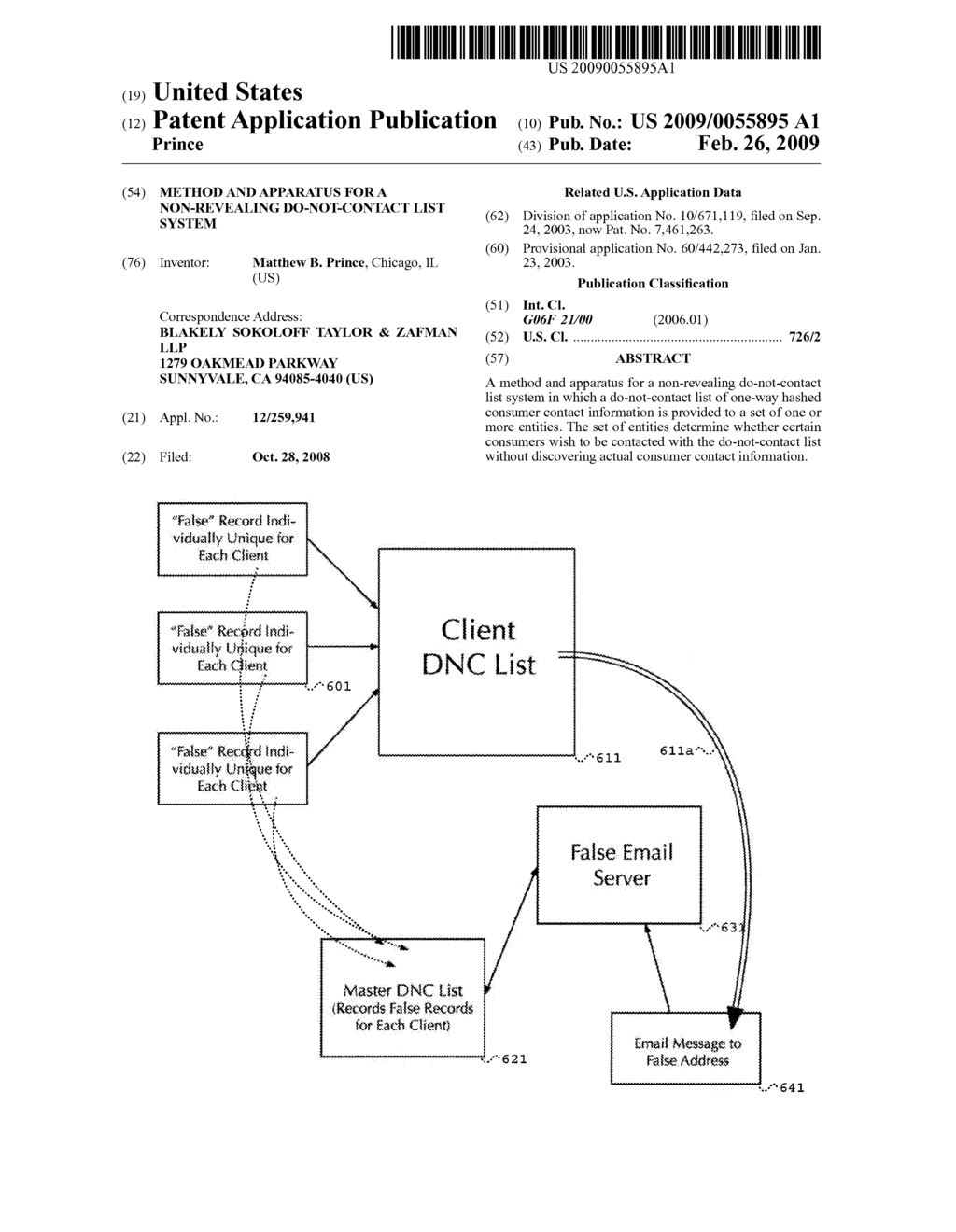 Method and Apparatus for a Non-Revealing Do-Not-Contact List System - diagram, schematic, and image 01