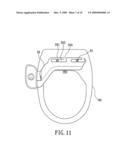 STOOL FLUSHING DEVICE HAVING CONTROL SWITCH AND LOCKING ASSEMBLY diagram and image