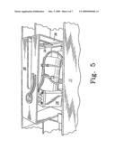 DEVICE AND METHOD FOR ADJUSTING THE PRESSURE BETWEEN A FLOOR CLEANING IMPLEMENT AND A FLOOR diagram and image