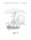 DEVICE AND METHOD FOR ADJUSTING THE PRESSURE BETWEEN A FLOOR CLEANING IMPLEMENT AND A FLOOR diagram and image