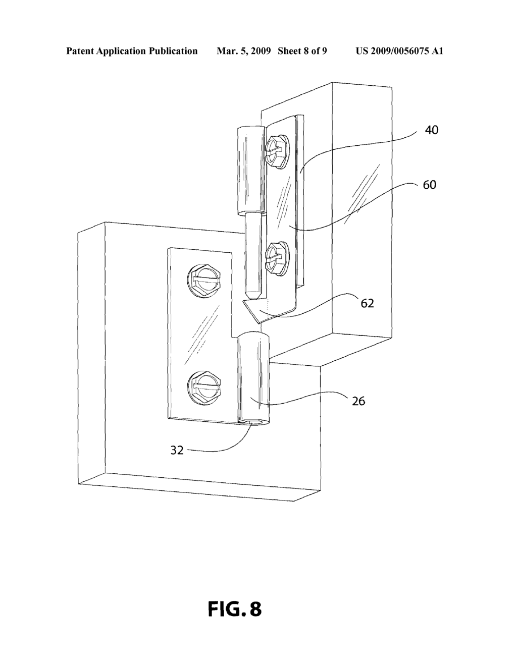 Hinge With Locking Tab - diagram, schematic, and image 09