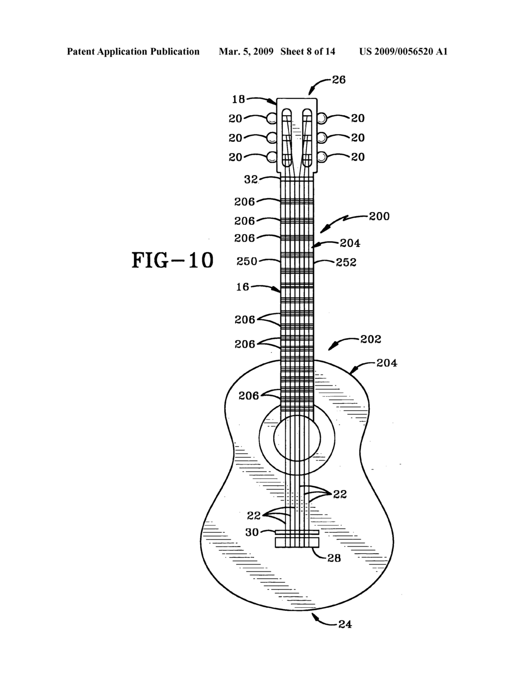 Fret and fingerboard for stringed instruments - diagram, schematic, and image 09