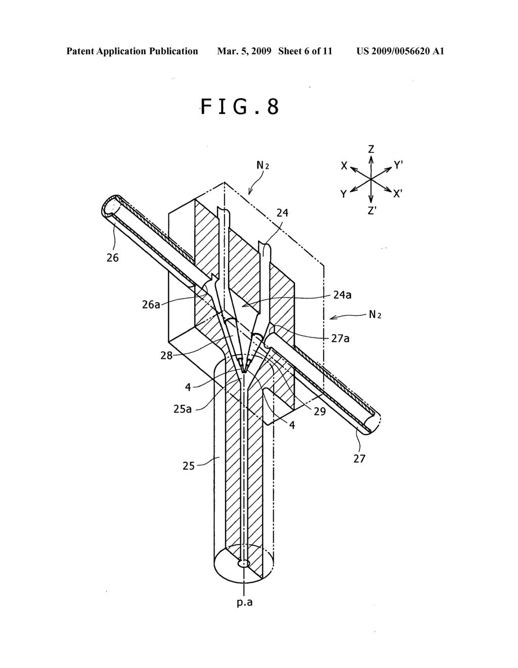 Thermal spraying nozzle device and thermal spraying system using the same - diagram, schematic, and image 07