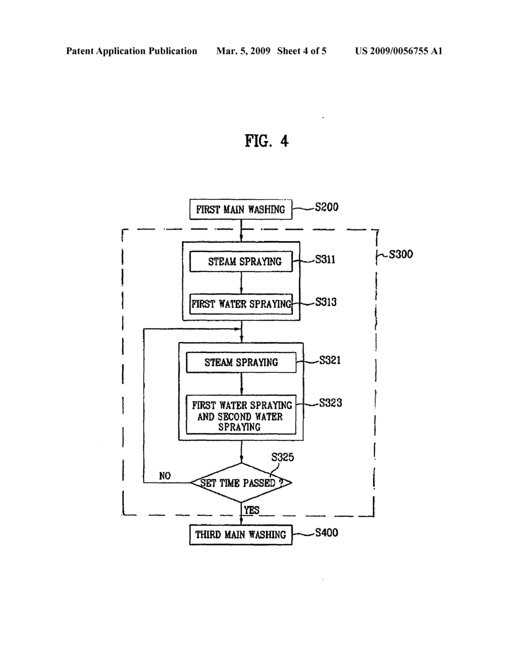 Method of controlling a dishwashing machine having a steam generator - diagram, schematic, and image 05